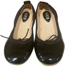 Black Patent Leather Ballet Flats sz 11.5 Girls